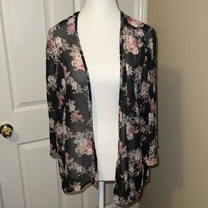 Floral Swim Cover Up Kimono